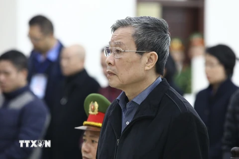 Bị cáo Nguyễn Bắc Son tại phiên tòa. (Ảnh: Văn Điệp/TTXVN)