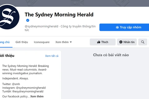 Giới chức Australia đang tìm cách tháo gỡ căng thẳng với Facebook. (Ảnh: AFP/TTXVN)