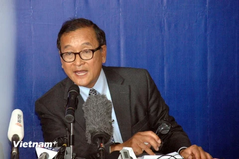 Chủ tịch CNRP Sam Rainsy. (Ảnh: Xuân Khu/Vietnam+)