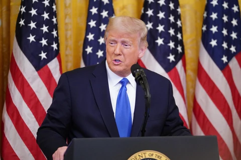 Tổng thống Mỹ Donald Trump phát biểu tại một sự kiện ở Washington, DC ngày 23/9/2020. (Ảnh: AFP/TTXVN)