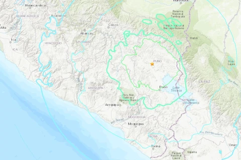 Động đất độ lớn 7,2 làm rung chuyển miền Nam Peru