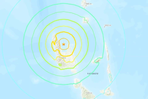 Động đất độ lớn 7,2 ở Vanuatu, không kích hoạt cảnh báo sóng thần