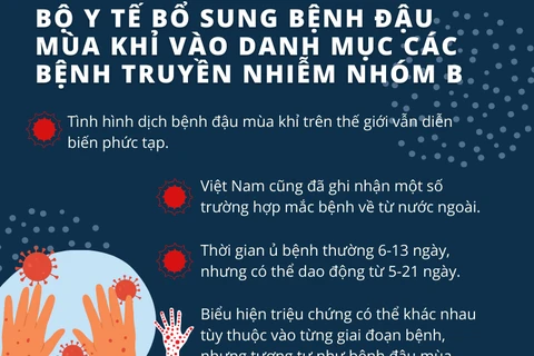 Đậu mùa khỉ thuộc danh mục bệnh truyền nhiễm gì tại Việt Nam?