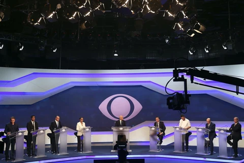 Các ứng viên tranh luận trên truyền hình. (Nguồn: AP)