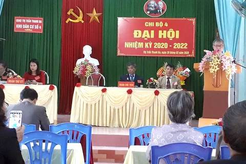 Đại hội nhiệm kỳ 2020-2022 Chi bộ khu dân cư số 4 thị trấn Thanh Ba, Phú Thọ. (Nguồn: Baophutho.vn)