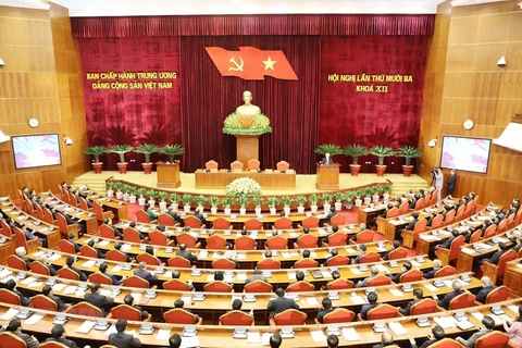 Quang cảnh Hội nghị lần thứ 13, Ban Chấp hành Trung ương Đảng. (Nguồn: TTXVN)