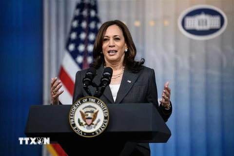 Phó Tổng thống Hợp chúng quốc Hoa Kỳ Kamala Harris. (Ảnh: AFP/TTXVN)