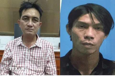 Hai đối tượng Trần Thế Thanh (trái) và Lê Phước Đại bị khởi tố về hành vi 'Buôn bán hàng cấm.' (Ảnh: TTXVN phát)