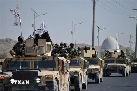 Các lực lượng Taliban tại tỉnh Kandahar, Afghanistan. (Ảnh: AFP/TTXVN)