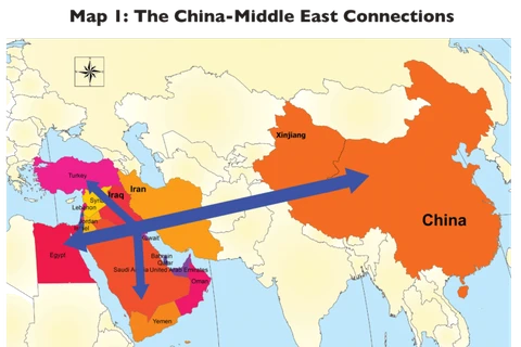 Sự kết nối giữa Trung Quốc và Trung Đông. (Nguồn: European Financial Review)