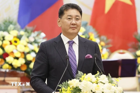 Tổng thống Mông Cổ Ukhnaagiin Khurelsukh. (Ảnh: Thống Nhất/TTXVN)