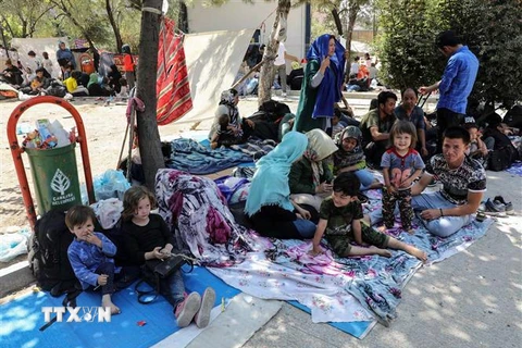 Người di cư tại khu trại tạm ở Ankara, Thổ Nhĩ Kỳ. (Ảnh: AFP/TTXVN)
