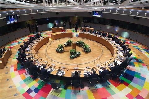 Toàn cảnh hội nghị thượng đỉnh EU ở Brussels, Bỉ, ngày 21/2/2020. (Ảnh: AFP/ TTXVN)