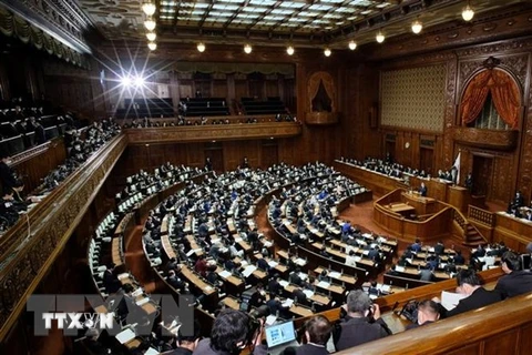 Quang cảnh phiên họp Quốc hội Nhật Bản ở thủ đô Tokyo. (Ảnh: AFP/TTXVN)