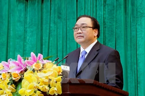 Ông Hoàng Trung Hải, Ủy viên Bộ Chính trị, Bí thư Thành ủy Hà Nội. (Nguồn: TTXVN)