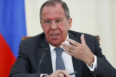 Trong ảnh: (tư liệu) Ngoại trưởng Nga Sergei Lavrov tại cuộc họp báo ở Sochi, Nga. (Nguồn: AFP/TTXVN)