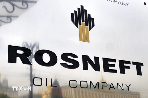 Biểu tượng của Tập đoàn Rosneft tại trụ sở ở Moskva ngày 17/5/2011. (Nguồn: AFP/TTXVN)