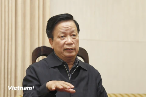 Ông Nguyễn Hồng Quân - Nguyên Bộ trưởng Bộ Xây dựng. (Ảnh: Thu Hằng/Vietnam+)