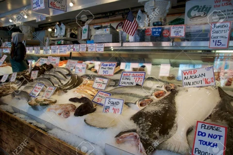 Sản phẩm cá được bán tại siêu thị Mỹ. (Nguồn: 123rf.com)