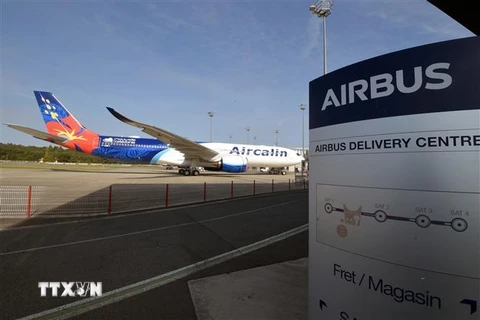 Tại trung tâm chuyển giao máy bay Airbus ở Colomiers, miền Tây Nam Pháp ngày 27/9/2019. (Ảnh: AFP/TTXVN)