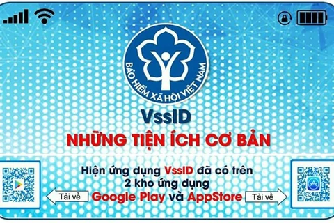 Ứng dụng VssID-Bảo hiểm xã hội số. (Ảnh: PV/Vietnam+)