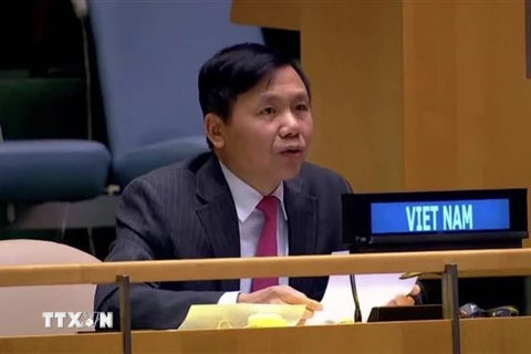 Đại sứ Đặng Đình Quý - Trưởng phái đoàn đại diện thường trực Việt Nam tại LHQ. (Ảnh: Hữu Thanh-TTXVN)