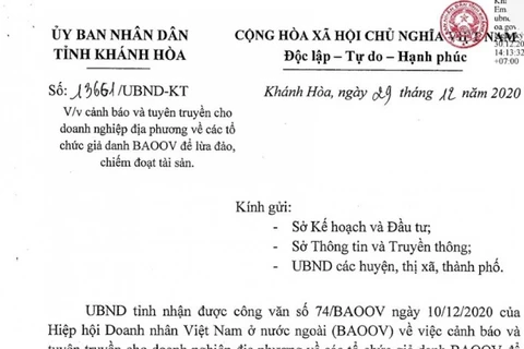 Kiên Giang: Giả danh Hiệp hội Doanh nhân Việt ở nước ngoài để lừa đảo