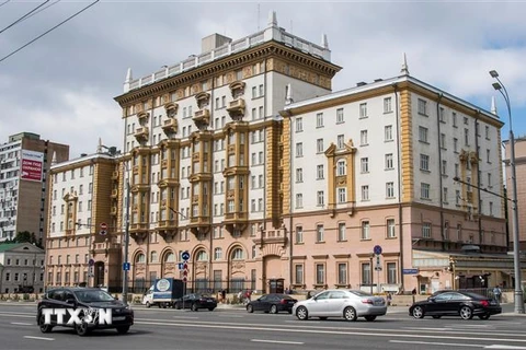 Đại sứ quán Mỹ tại Moskva, Nga. (Ảnh: AFP/ TTXVN)
