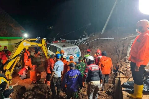 Hiện trường một vụ sạt lở đất tại Indonesia. (Nguồn: see.news)