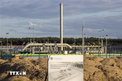 Công trình đường ống dẫn khí đốt của dự án Dòng chảy phương Bắc 2 tại Lubmin, Đức ngày 7/9/2020. (Ảnh: AFP/TTXVN)