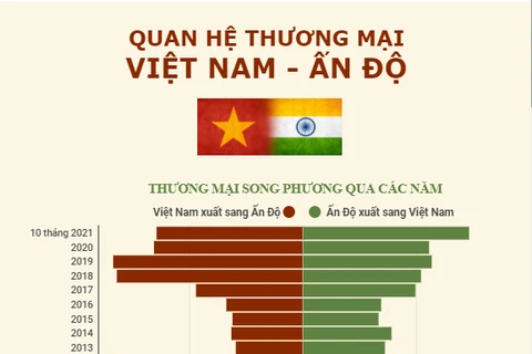 Quan hệ thương mại Việt Nam-Ấn Độ trong những năm qua