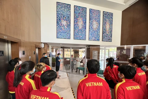 Đội tuyển nữ Việt Nam chuẩn bị đón giao thừa tại Ấn Độ. (Nguồn: VFF)
