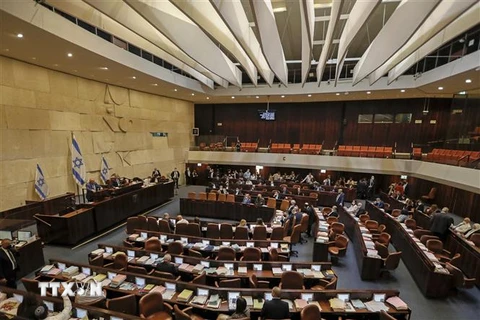 Toàn cảnh một phiên họp quốc hội Israel ở Jerusalem. (Ảnh: AFP/TTXVN)
