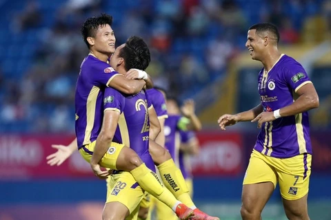 Hà Nội FC đã giành chức vô địch V-League thứ sáu trong lịch sử. (Ảnh: PV/Vietnam+) 