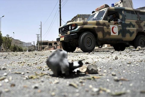 Hiện trường 1 vụ tấn công tại Yemen. (Nguồn: aa.com.tr)