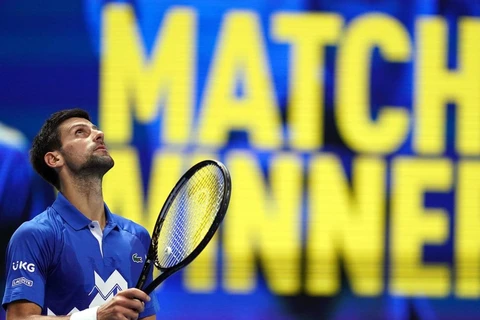 Djokovic thắng trận đầu tại ATP Finals 2020. (Nguồn: Getty Images)