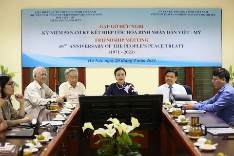 Gặp gỡ hữu nghị nhân 50 năm ký kết Hiệp ước hòa bình nhân dân Việt-Mỹ