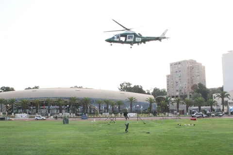 Một số tiết mục biểu diễn tiết mục Chó nghiệp vụ tại Lễ Khai mạc Army Games 2021 tại Algeria. (Ảnh: Tấn Đạt/PV TTXVN tại Algeria)