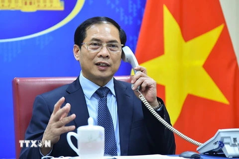 Bộ trưởng Bùi Thanh Sơn điện đàm với Phó Chủ tịch EC