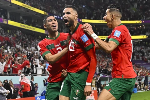 Maroc lập kỳ tích vào bán kết World Cup 2022. (Ảnh; AFP)