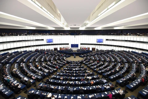 Toàn cảnh phiên họp Nghị viện châu Âu ở Strasbourg, miền đông nước Pháp ngày 12/9/2018. (Ảnh: AFP/TTXVN) 