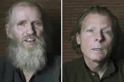 Kevin King, (trái) từ Pennsylvania, và Timothy Weekks, đã bị bắt cóc 3 năm trước tại Kabul. (Nguồn: theguardian.com)