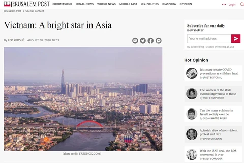 Bài viết đánh giá cao những thành tựu ngoại giao và kinh tế của Việt Nam trên trang Jerusalem Post. (Ảnh chụp màn hình)