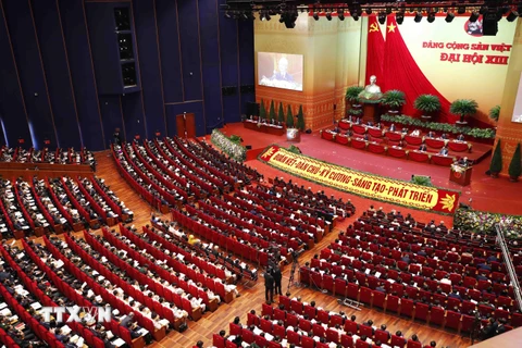 Toàn cảnh Đại hội đại biểu toàn quốc lần thứ XIII của Đảng Cộng sản Việt Nam. (Ảnh: TTXVN)