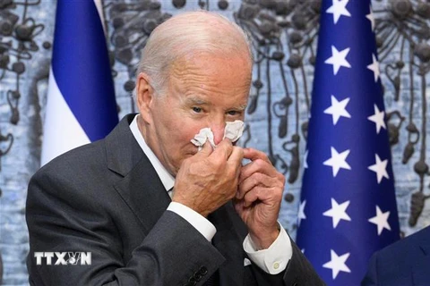 Tổng thống Mỹ Joe Biden tái dương tính với SARS CoV-2. (Ảnh: AFP/TTXVN)