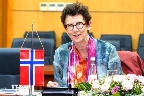 Bà Greta Lochen, Đại sứ Na Uy tại Việt Nam. (Ảnh: Trần Việt/TTXVN)