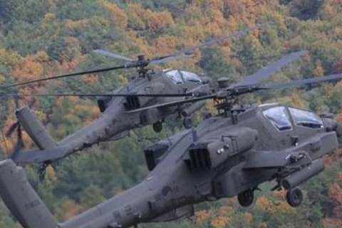 Máy bay trực thăng Apache. (Nguồn: Yonhap)