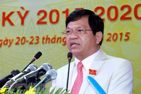 Ông Lê Viết Chữ, Bí thư Tỉnh ủy Quảng Ngãi khóa 2015-2020 . (Ảnh: Sỹ Thắng/TTXVN)