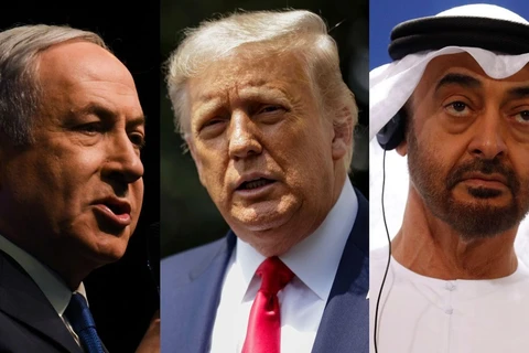 Israel và UAE đã đạt một thỏa thuận bình thường hóa hoàn toàn quan hệ ngoại giao, do Tổng thống Mỹ Donald Trump làm trung gian. (Nguồn: Getty Images)