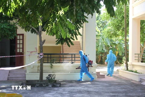 Khu vực cách ly, điều trị bênh nhân COVID-19 tại Phòng khám Đa khoa khu vực Cầu Yên, huyện Hoa Lư, tỉnh Ninh Bình. (Ảnh: Thùy Dung/TTXVN)